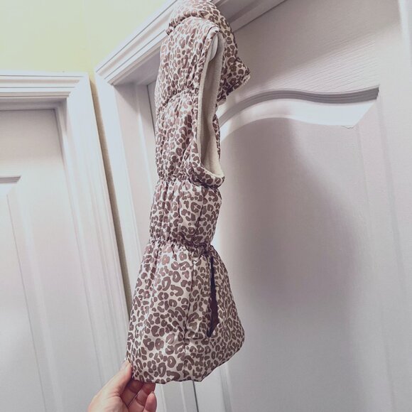 Beverly Hills Princess Girls Cheetah Print Puffy Vest-Size 7-8-Pockets-Tan/Cream - Picture 12 of 16